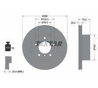 Textar Disco freno 92238403 anteriore ventilato 1 pezzo