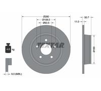 Textar Disco freno 92238903 – posteriore, pieno, 1 pezzo