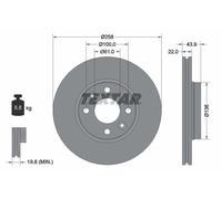 TEXTAR 92241503 Disco freno per DACIA,LADA,MERCEDES-BENZ,NISSAN,RENAULT