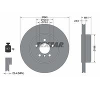 TEXTAR 92253903 Disco freno