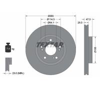 Textar Disco freno 92257303 anteriore ventilato per Honda Civic IX - 1 pezzo