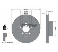 TEXTAR Dischi Freno 92261805 Freni a Disco,Dischi Dei Freni BMW,3 Touring (E91),3 Sedan (E90),1 Hatchback (F20),3 Touring (F31),X1 (E84),3 Coupe (E92)
