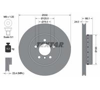 Disco freno TEXTAR PRO+ 92265825 anteriore, ventilato, altamente carbonizzato, 1 Pezzo