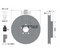 TEXTAR 92266125 Disco freno per BMW