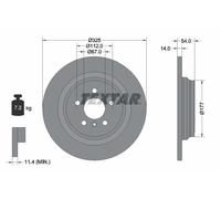 Disco freno TEXTAR 92277405 posteriore, pieno, 1 Pezzo