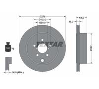 Disco freno TEXTAR 92278503 posteriore, ventilato, 1 Pezzo