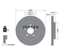 TEXTAR 92286903 Disco freno per INFINITI,MERCEDES-BENZ,MERCEDES-BENZ (BBDC)