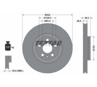 TEXTAR 92287405 Disco freno per LYNK & CO,VOLVO,VOLVO ASIA