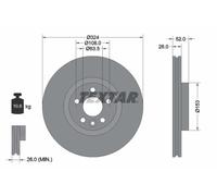 Textar Disco freno 92293205 anteriore ventilato Ø324 mm per Volvo XC60 (156) 2015-2017