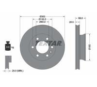 TEXTAR 92301203 Disco freno per FREIGHTLINER,MERCEDES-BENZ