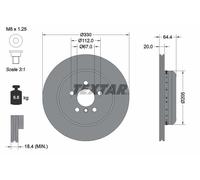 TEXTAR 92305125 Disco freno per BMW,BMW (BRILLIANCE)