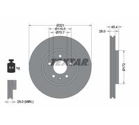 TEXTAR 92305505 Disco freno per HOLDEN,OPEL,VAUXHALL