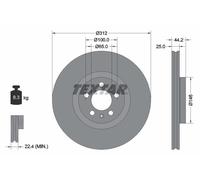 TEXTAR 92306405 Disco freno per AUDI