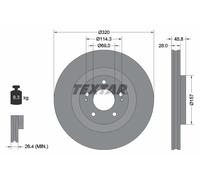 Textar Disco freno 92306503 anteriore ventilato per Mitsubishi