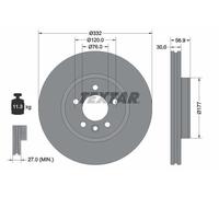TEXTAR 92307705 Disco freno per VW
