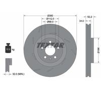 TEXTAR 92319005 Disco freno per PORSCHE