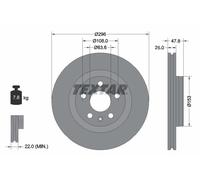 Textar Disco freno 92323905 anteriore ventilato altamente carbonizzato 1 pezzo