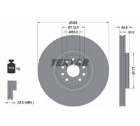 TEXTAR 92337505 Disco freno per AUDI,MERCEDES-BENZ,SKODA,VW