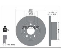 TEXTAR 92345003 Disco freno per FIAT