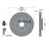 TEXTAR 92352303 Disco freno per MAZDA
