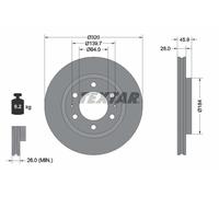 TEXTAR 92353203 Disco freno per MITSUBISHI