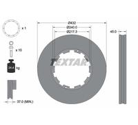 TEXTAR 93145611 Disco freno per DAF