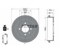 Textar Tamburo freno 94022800 Posteriore per Chery, Seat, Skoda, VW