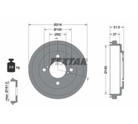 TEXTAR 94049600 Tamburo freno per SUZUKI