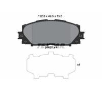 TEXTAR Kit pastiglie freni Anteriore per TOYOTA PRIUS (ZVW3) 2445101