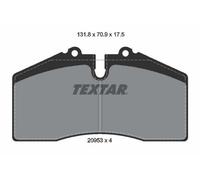 TEXTAR Kit pastiglie freni per PORSCHE 944 2095302