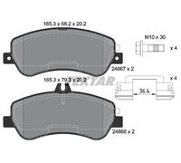 Set di pastiglie freno TEXTAR 2486701, fronte
