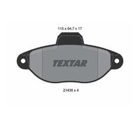 TEXTAR Pastiglie Bremsbelegsatz Frontale per Fiat Panda Punto Van Lancia Y 10