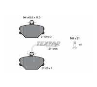 TEXTAR Pastiglie Bremsbelegsatz Frontale per Fiat Tipo Tempra Lancia Dedra Yugo