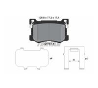 TEXTAR Pastiglie Bremsbelegsatz Frontale per Hyundai Genesis Coupe Kia Quoris