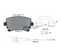 TEXTAR Pastiglie Bremsbelegsatz Posteriore per Bentley Continental Cabriolet