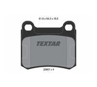 TEXTAR Pastiglie Bremsbelegsatz Posteriore per Mercedes-Benz Saloon