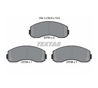 Textar 2378401 Kit Pastiglie Freno Freni a Disco Frontale per Asia Motori Kia