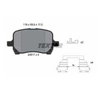 TEXTAR Pastiglie Freno Anteriore Adatto A per Chevrolet HHR 2481701