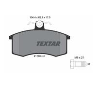 TEXTAR Pastiglie Freno Bremsbelegsatz Frontale per lada Kalina Familiare Samara