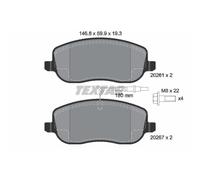 TEXTAR Pastiglie Freno Bremsbelegsatz Frontale per Peugeot 807 Expert Citroën C8