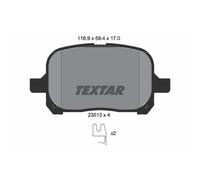 TEXTAR Pastiglie Freno Bremsbelegsatz Frontale per Toyota Previa Camry