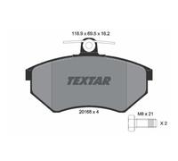 TEXTAR Pastiglie Freno Bremsbelegsatz Frontale per VW Passat Variant Corrado