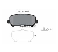 TEXTAR Pastiglie Freno Kit Posteriore per Honda Pilot Odyssey RL5