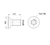 Vite disco freno Torx interno TPM0016 TEXTAR per FORD MONDEO IV Turnier