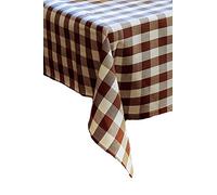 TextilDepot24 Biancheria da tavola a quadri da 2 cm, in cotone, colore marrone (140 x 140 cm)
