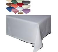 TextilDepot24 - Tovaglia da giardino - effetto lino - Tessuto antimacchia - effetto loto - non si piega - 110 x 110 cm - grigio chiaro