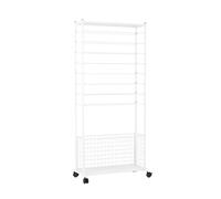 Textile Commercial Fabric Storage Rack,Staircase Design,Small Textile Hanger Carpet,For Supermarkets Retail Stores families(Silver,100x32x150cm)