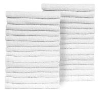 TEXTILE EMPIRE Asciugamani spa bianchi per trattamenti per il viso - Asciugamani per parrucchieri Asciugamani per salone del viso Asciugamani per il viso per estetisti Soft Toallas para Salon De Belleza Asciugamani da barbiere Asciugamani da barba 40,6 x 68,6 cm, confezione da 24