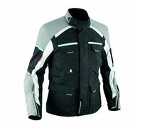 Textile Vented Waterproof Motorcycle Motorbike Quality Touring Jacket Grey M
