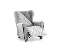 Textilhome Copridivano Malu 1 Posti con Braccioli - Copripoltrona Relax e Orecchioni Reversibile, Imbottito, Protezione Antigraffio per Divani, Colore C/2